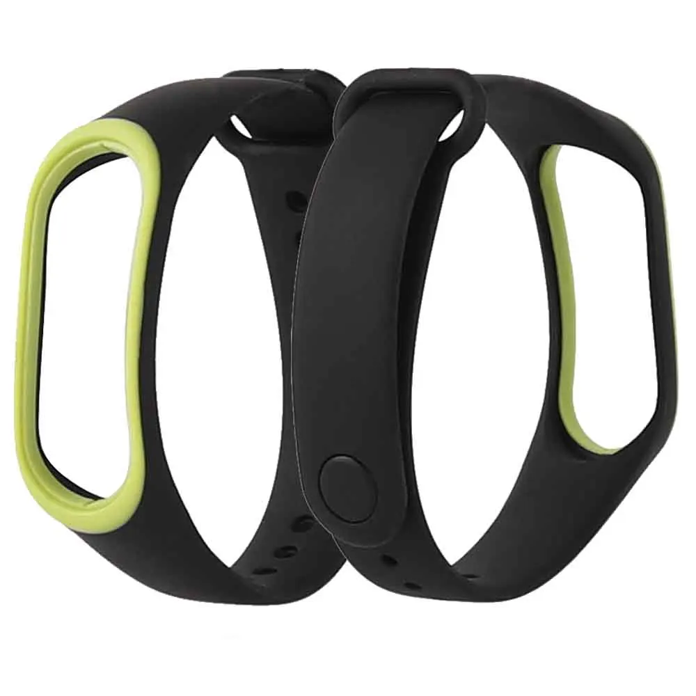 Duble color mi Band 3 4 сменный силиконовый ремешок на запястье Аксессуары Анти-потеря Спортивные ремни для Xiao mi 3 умный Браслет