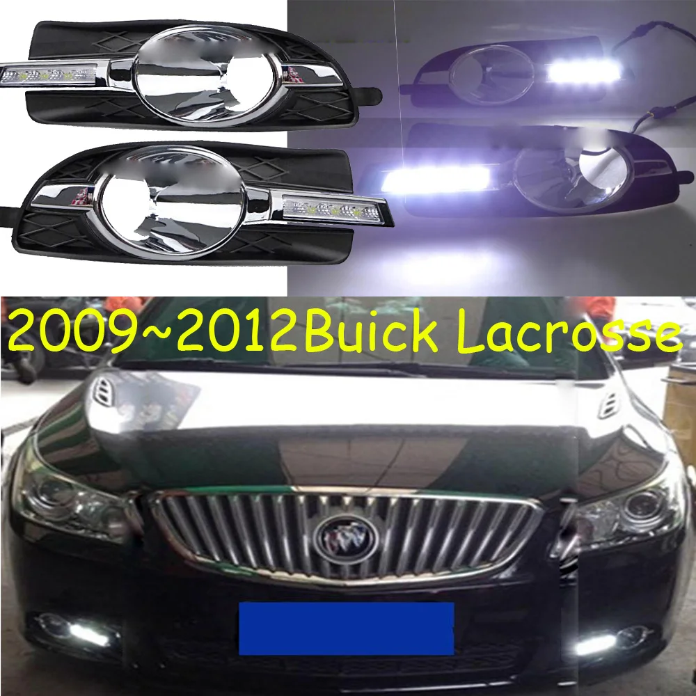 1 комплект фар бампера для Buick Lacrosse дневного света 2009~ 2012y автомобильные аксессуары светодиодный DRL фары для Лакросса противотуманные фары