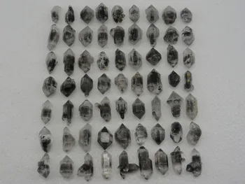 

63 TOP NATURAL BLACK Phantom Crystal Quartz points Specimen 645g