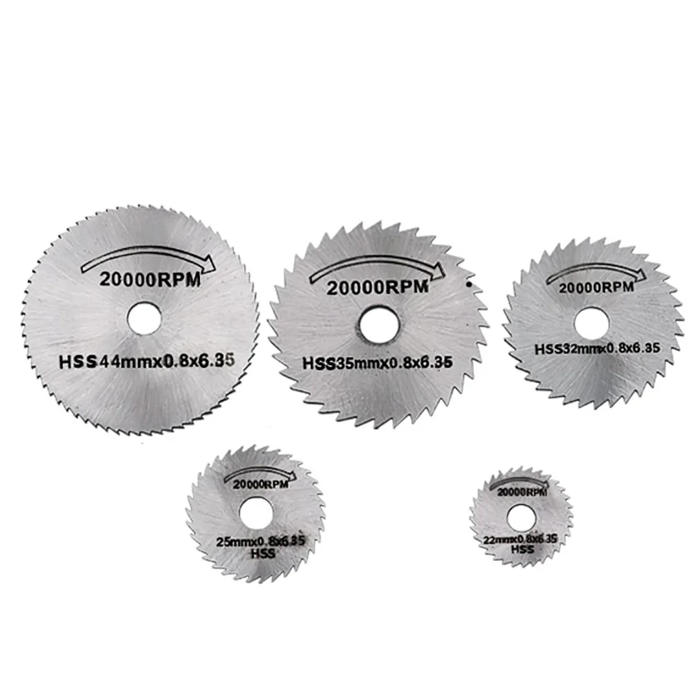 6pcs/set Mini HSS Circular Saw Blade Wood Cutting Discs Drill Mandrel Cutoff Rotary Tool For Dremel Metal Cutter Power Tool Set