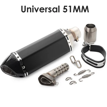 

Universal 51MM Motorcycle Exhaust Pipe With DB killer Akrapovic Escape Moto For R6 CBR1000 MT07 GSR750 SV650 R3 Tmax 530 Slip-on