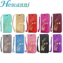 Золото Бабочка Кожа Case Для Samsung Galaxy Grand Prime Case G530 G530H G531 G531H G531F SM-G531F Бумажник Флип Стенд Крышка