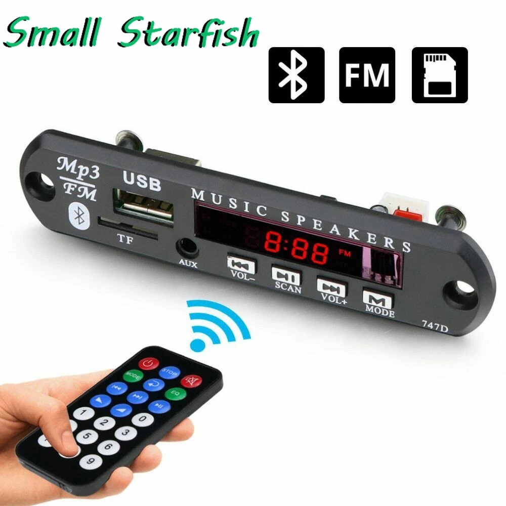 

Wireless Bluetooth Car MP3 Players WMA Decoder Board Car Radio Module USB TF Radio FM AUX for Car Accessories Bluetooth Speaker