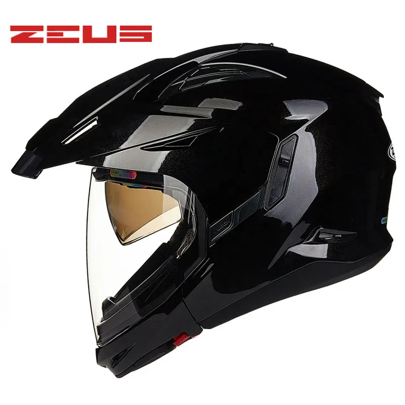 ZEUS шлем для мотокросса casco Внедорожник 2 линзы capacete высококлассные защитные мотоциклетные оборудование 613B - Цвет: 1