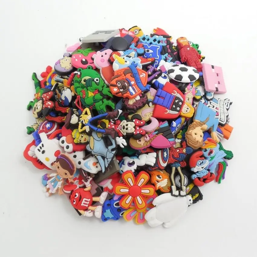 100pcs/lot mixed styles random shoe accessories shoe charms , shoe