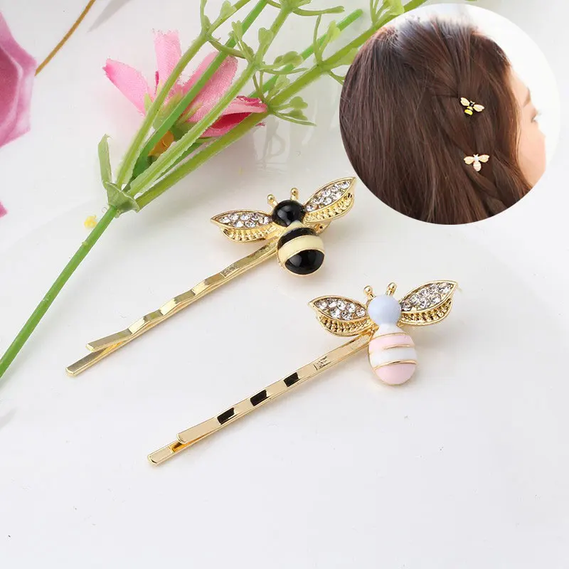 

M MISM Cute Girls Crystal Wings Bees Hair Jewelry Animal Styles Hairpins Hair Clips for Women's Hair Accessories Barrettes