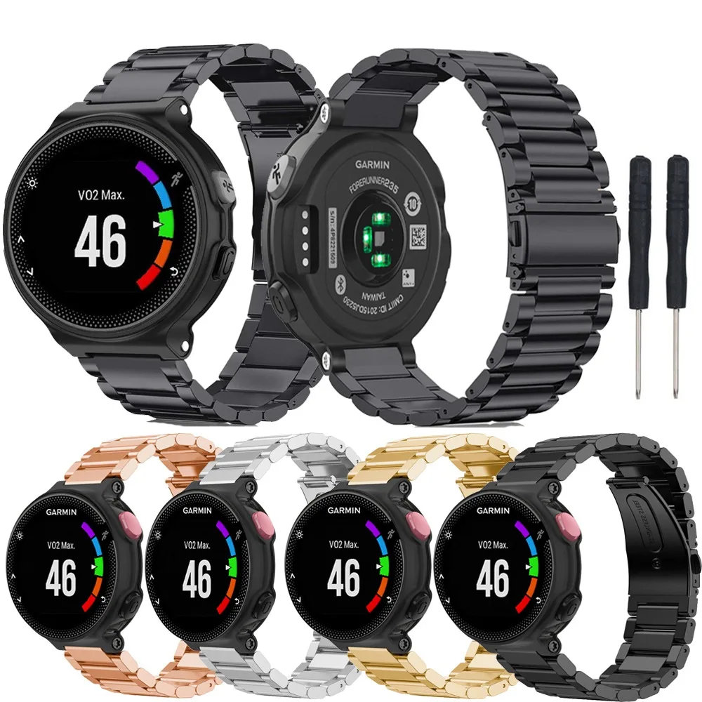 Металлический ремешок для наручных часов Garmin Forerunner 220 230 235 630 620 735 смарт-браслет Нержавеющая сталь браслет аксессуары