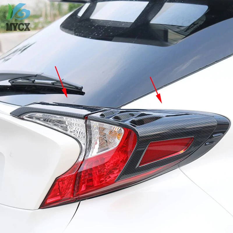 

ABS Chromium Styling Rear Tail Light Lamp Eyebrows Cover Trim Sticker For Toyota C-HR CHR 2016 2017 2018 2019 Accessories