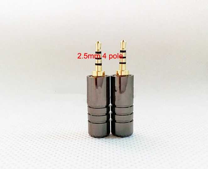 50pcs 4 poles RCA Connector 2 5mm jack RCA Audio Connector RCA audio plug 2 5mm audio plug Stereo Headset Dual Track Headphone