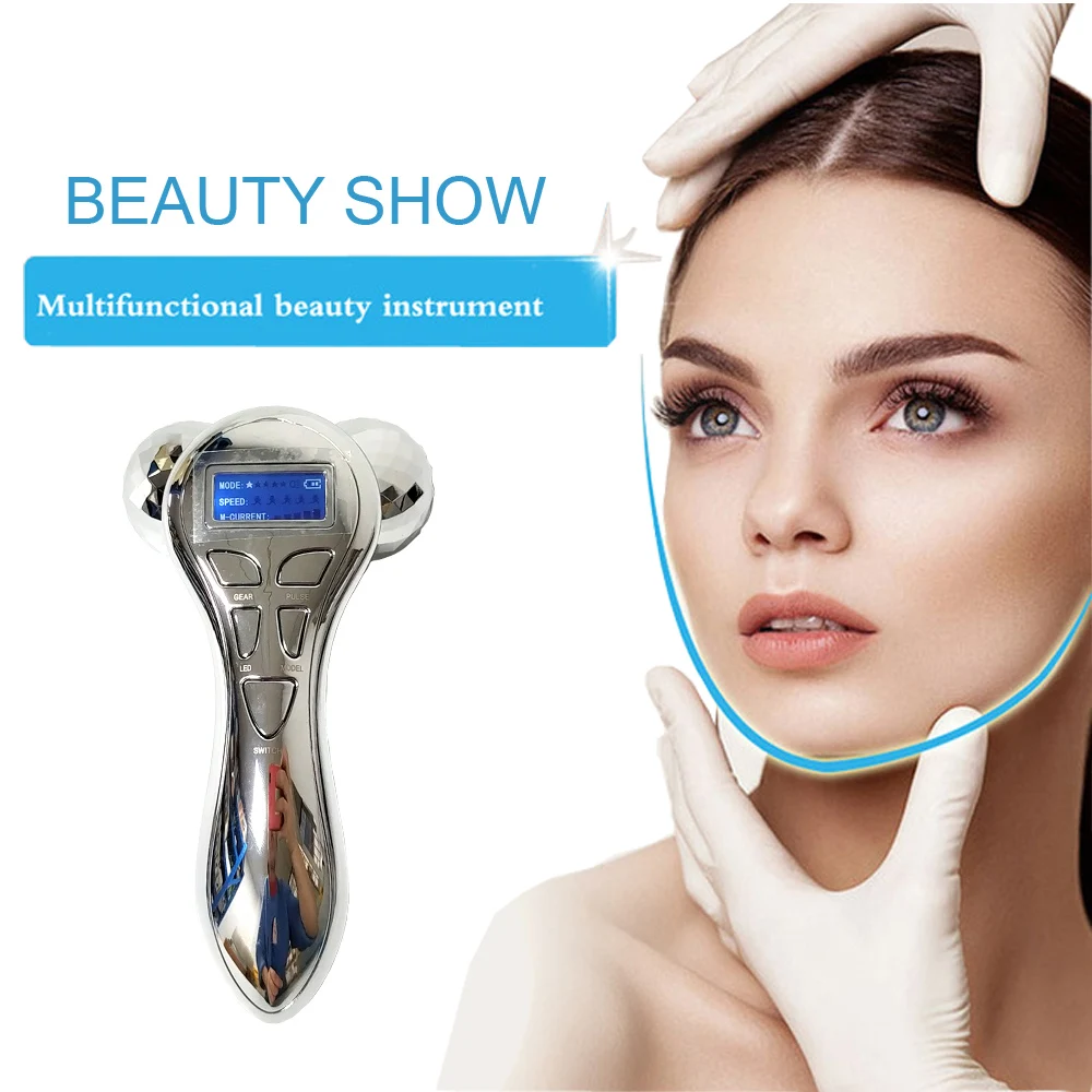 

Micro-current Vibration 3D Roller 360 Rotate Full Body Massager Anti Cellulite Face Skin Lifting Tighten Wrinkle Remover Tools