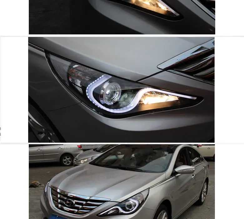 DY_L Автомобиль Стайлинг фара для hyundai Sonata 2011- светодиодный фары DRL H7/D2H HID Xenon Биксеноновые линзы