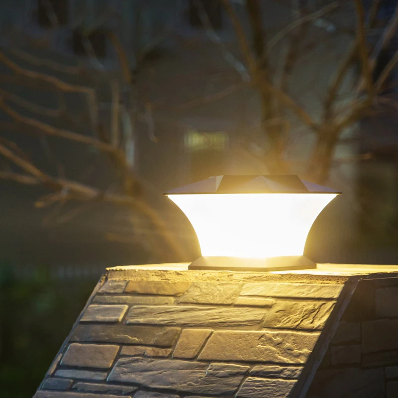 CLAITE Водонепроницаемый светодиодный Солнечный столб уличный светильник 18 светодиодный на солнечной энергии открытый ландшафтный светильник ing лампа для виллы сада крыльца дома