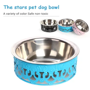 

Stainless Steel Dog Bowl Pet Dry Food Bowls for Cats Dogs Iron Frame Bowls Drinking Water Fountain Pet Dog Dish Feeder Goods