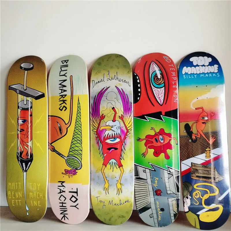Kopen Duurzaam Speelgoed Machine Skateboard Deck 8 inch Canadese Maple Hout Vorm Dubbele Rocker Dek Pro Skate Board Decks Patins