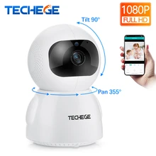Techege, 1080 P, 720 P, IP камера, беспроводная домашняя камера безопасности, камера наблюдения, Wifi, ночное видение, CCTV камера, 2 Мп, детский монитор