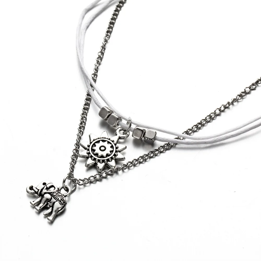 Boho женские браслеты для щиколотки Модные женские ювелирные украшения лодыжки Aracelets для женщин ножной браслет солнце слон украшения для ног pulseras
