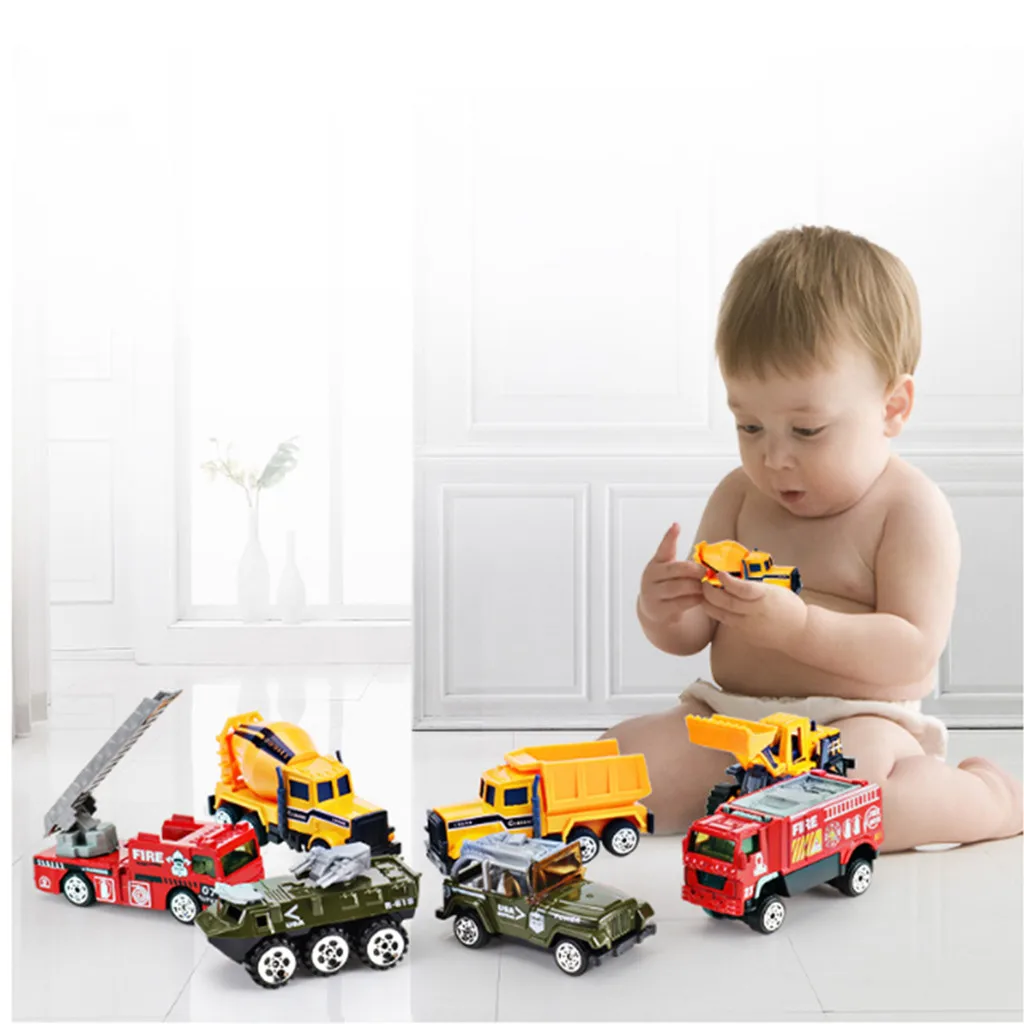Car Toys For Boys Plastic Interactive Car Toys For Children Diecast Model Engineering Cars Toys Sets for kid birthday Gift T719