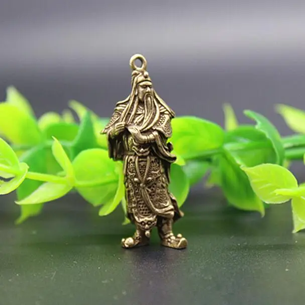 

Chinese pure brass guan gong small pendant