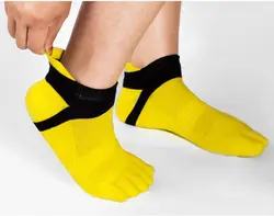 LANBAOSI сезон: весна–лето дезодорант носки Для мужчин модные носком мужские хлопковые носки Повседневное пять пальцев носки до лодыжки 3