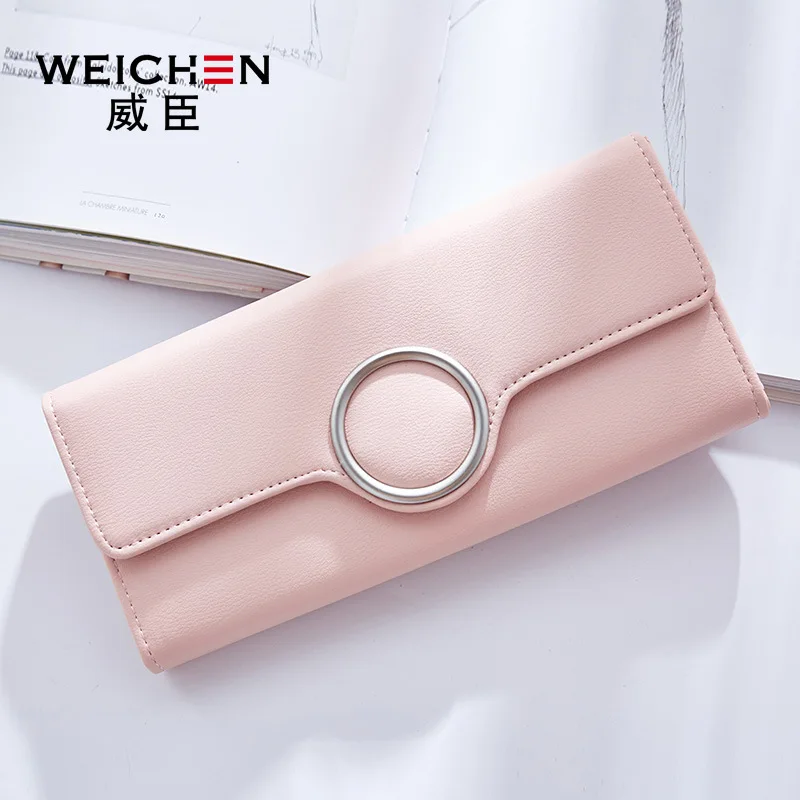 Weichen модные женские туфли кошелек кольцо Засов длинный день сцепления кошельки