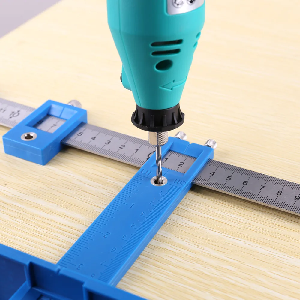 

1pc Multi-function Drill Punch Locator Furniture Adjustable Drilling Dowelling Hole Saw Locator Woodworking Joinery Hand Tool
