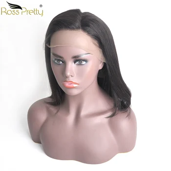 

Kim K Side Part Long Line lace front human hair wigs Peruvian Remy Human Hair lace front bob wig Natural Hair Ross Pretty Brand