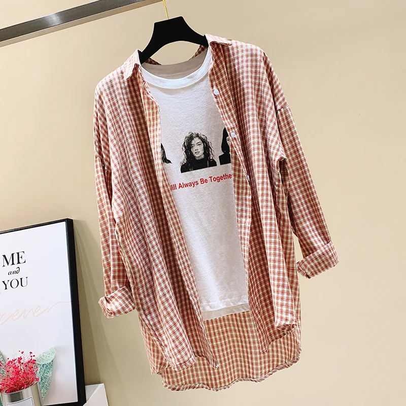 

Summer blouse Shirt Women Long Sleeve Lattice Printed Long Kimono Cardigan Outerwear Casual Loose Sunscreen Female Top Outerwear