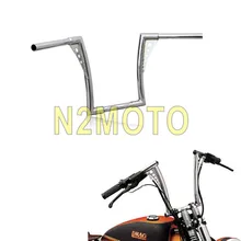 Хромированная вешалка для руля мотоцикла 1-1/" Fat Bar 12" Rise 30-1/" Wide Drag Bars для Harley Sportster XL Dyna Touring FLH FLHT