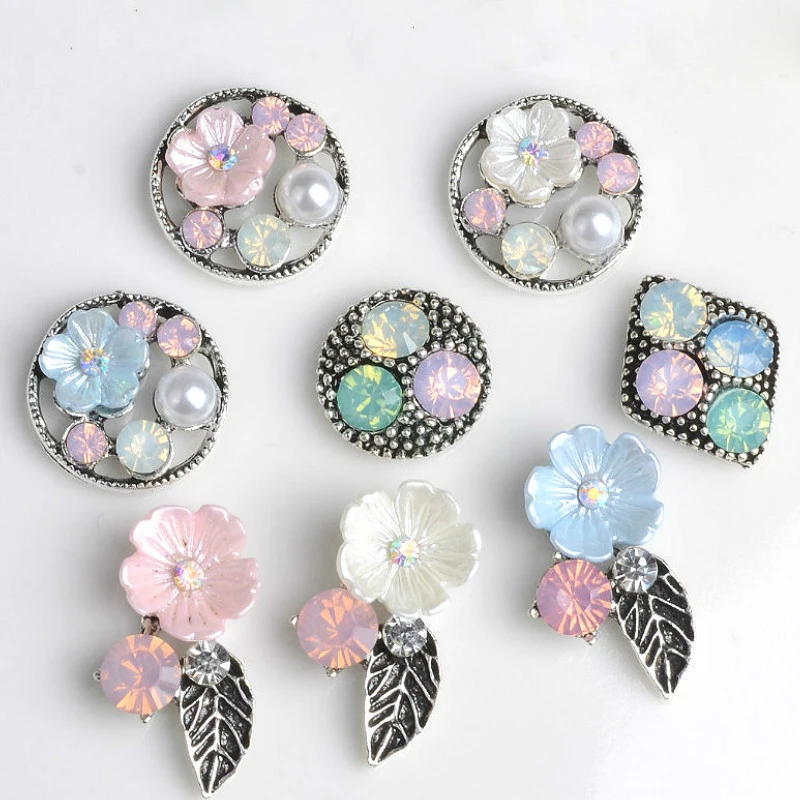 30pcs Gunmetal Flower Wedding Embellishment Metal buttons Sewing on