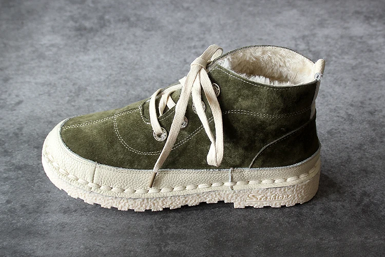 HUIFENGAZURRCS-Genuine Leather and ankle warm boots, Casual hand-made shoes, The retro art mori girl super soft shoes,3 colors HUIFENGAZURRCS-Genuine Leather and ankle warm boots, Casual hand-made shoes, The retro art mori girl super soft shoes,3 colors