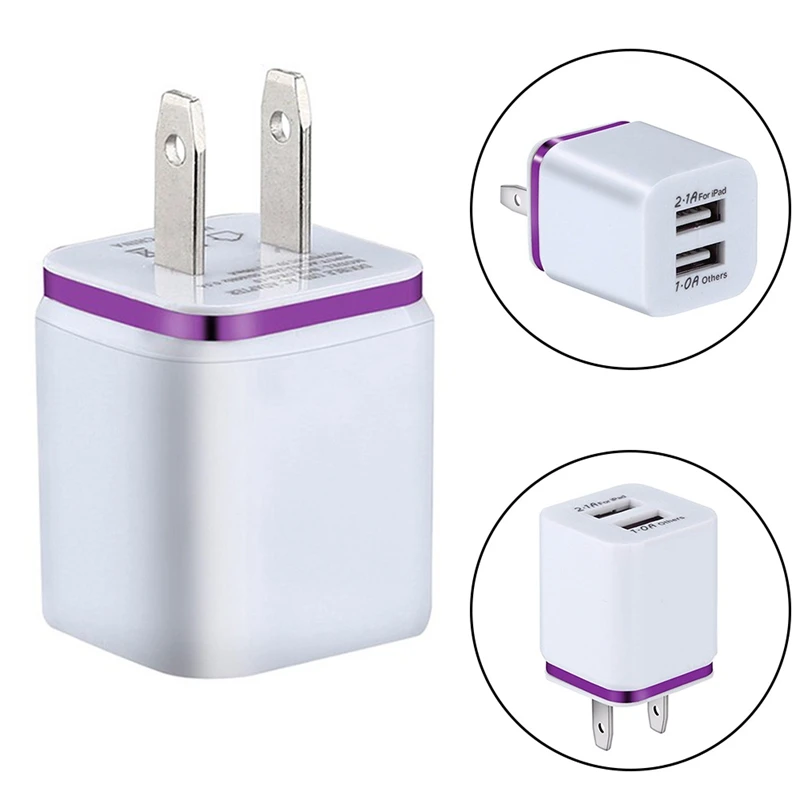 

Plug Adapter 2.1/1A 5V Dual USB Wall Charger AC Mobile Phone Charger For Samsung All Mobile Phone Charger J25