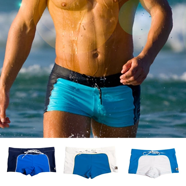 Bañador multicolor para hombre, bañador playero, fresco, Delgado, sexy,  Bóxer corto, nuevo, E0359 - AliExpress