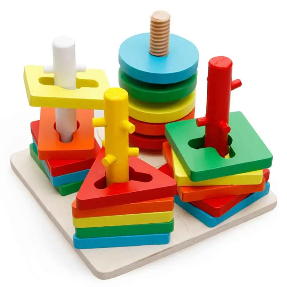Интеллект коробка Форма аппарат для сортировки и игрушки для малышей познавательный, на поиск соответствия строительные блоки игрушки развивающие игрушки Монтессори игрушки для детей, подарок на Рождество - Цвет: D