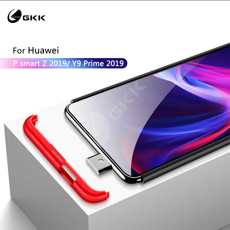 

GKK luxury Case for Huawei P smart Z 2019 Case 3 In 1 Matte Hard PC Colorful Business Style Cover for Y9 Prime 2019 case Funda