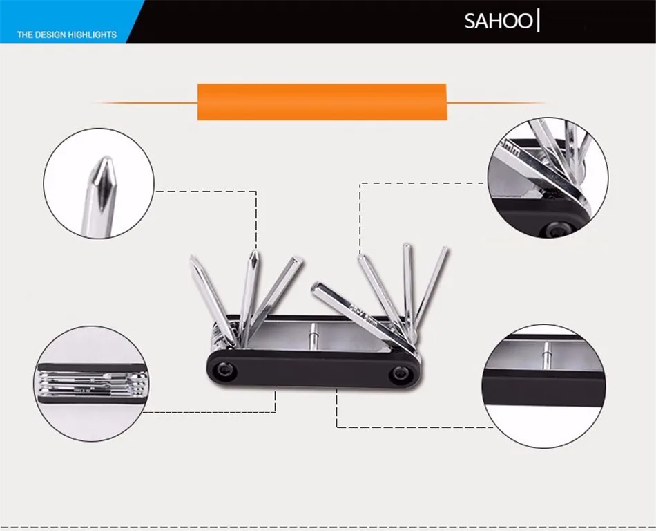SAHOO многофункциональные инструменты, наборы для ремонта велосипедных шин, сумка для заднего хвоста, набор инструментов, дорожный велосипед, mtb, фикси оборудование