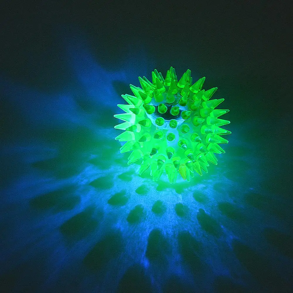 Elastic Spike Ball with LED flash light up for fun/Games with Fastening Strap