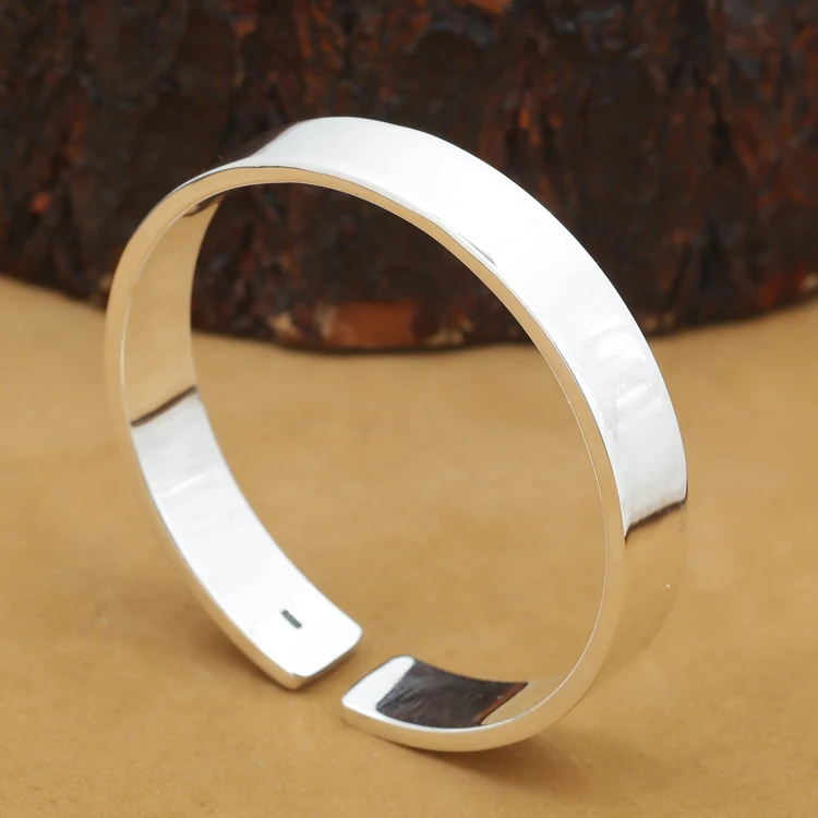 Simple Style! Handcrafted 999 Silver Bangle Tibetan Pure Silver Bangle Real Pure Siver Bangle