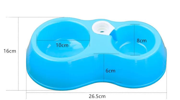 Пластиковые кормушки для собак, подходящие для домашних собак, кошек, бутылки для воды, миски для еды, двойные твердые миски для маленьких и крупных собак, кошек