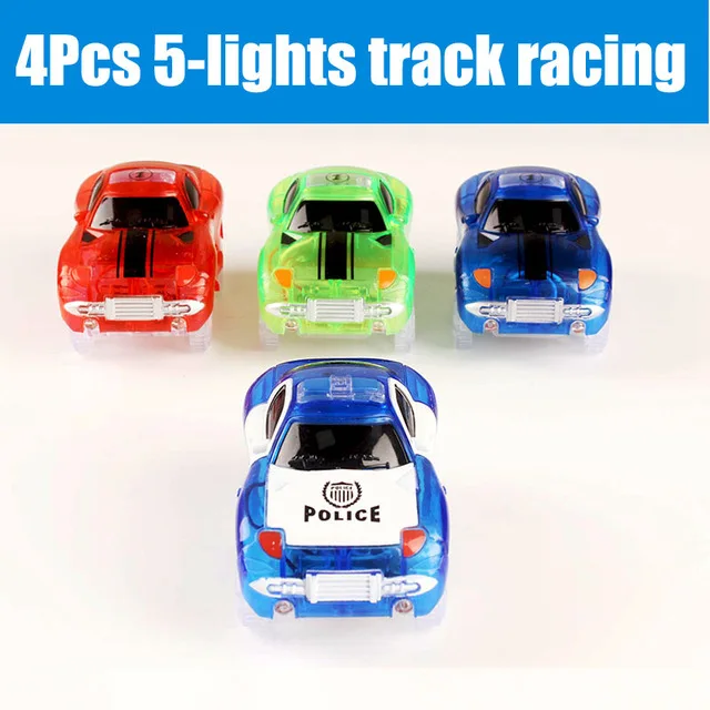 Amazing Creative Magical Railway Racing Track Play Set Educational DIY Bend Flexible Electronic Flash Light Car Toys For child 31