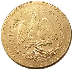 Мексика 1946 позолота 50 песо копия монет Монета