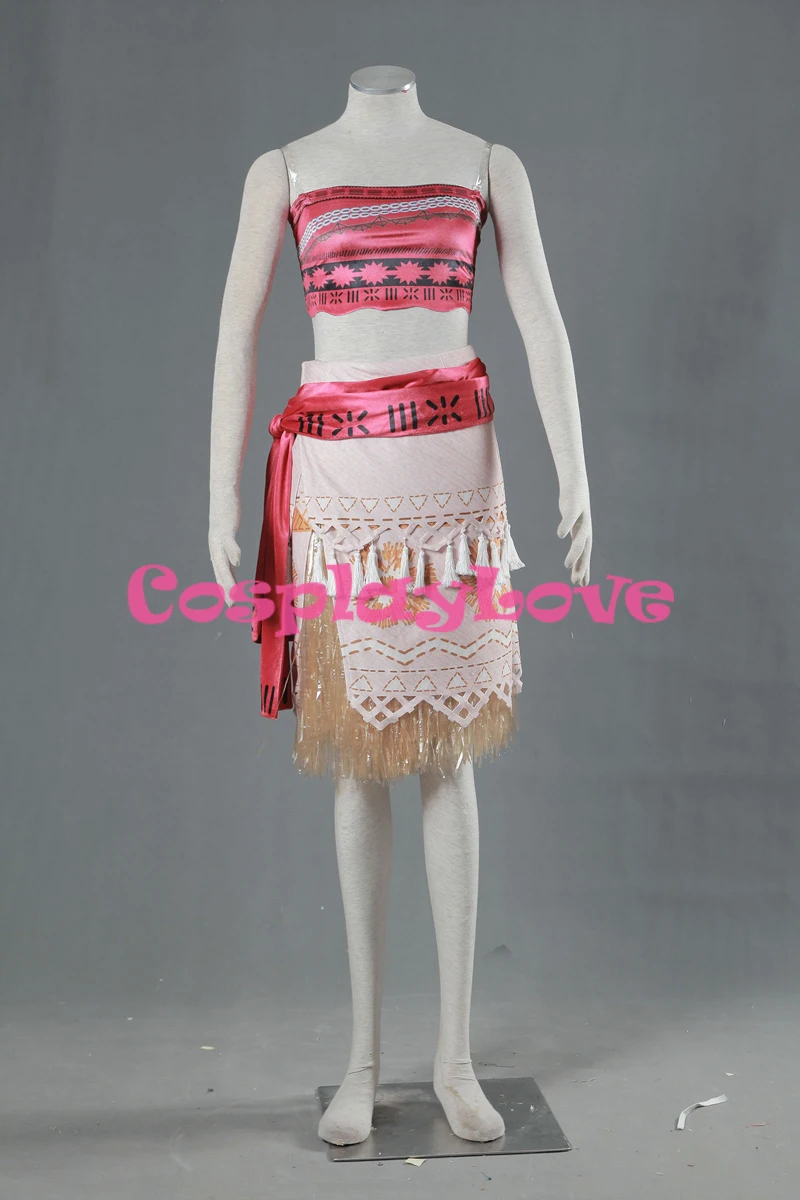 Stock Moana Dress Cosplay Costume From Movie Cospaly For Adult Women Custom Made | Тематическая одежда и униформа