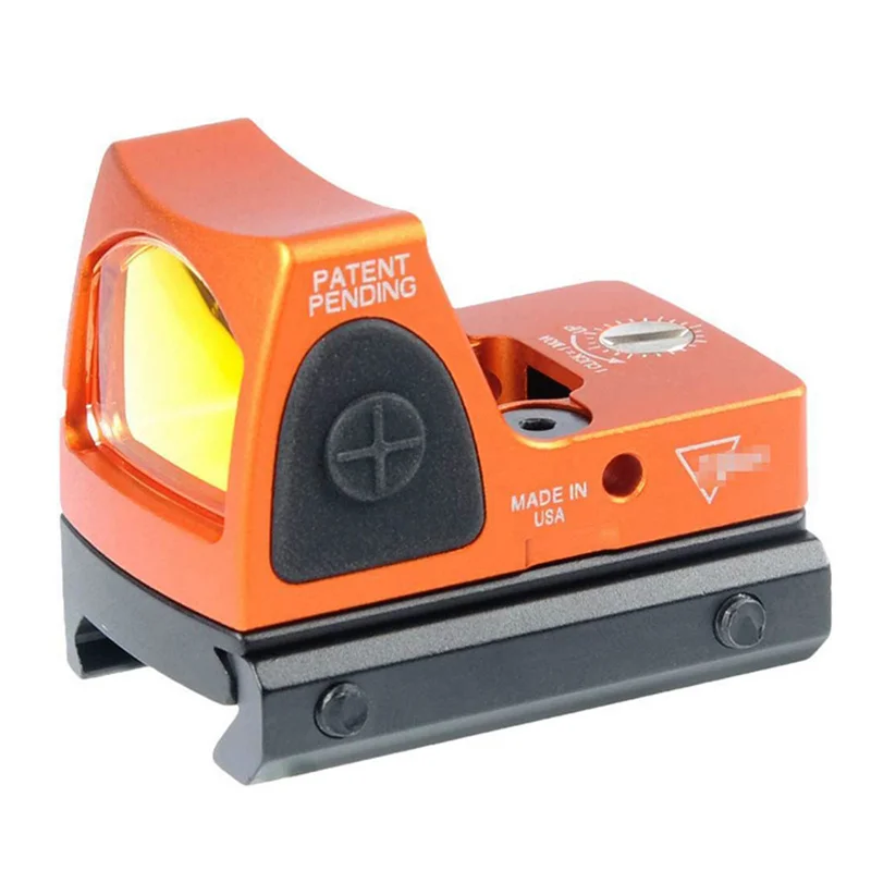 Тактический RMR Регулируемый рефлекторный Красный точка зрения 3,25 MOA прицел для охоты подходит 20 мм Пикатинни и страйкбол пистолет - Цвет: Orange