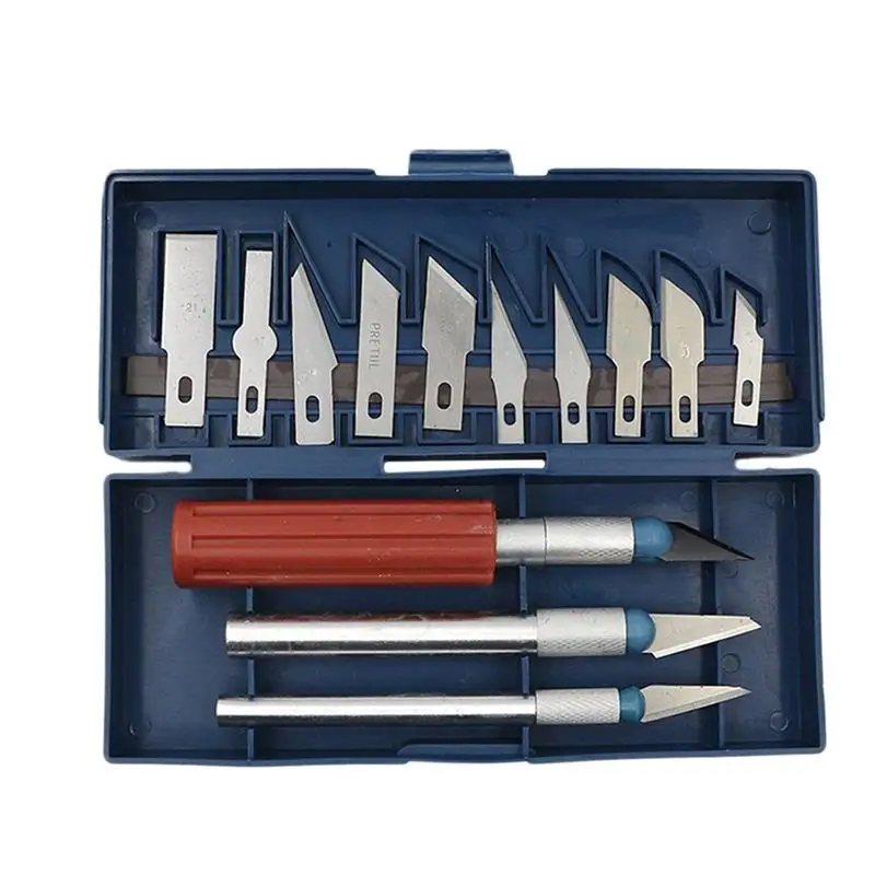 

Youool 13Pcs/Set Portable Wood Carving Tools Fruit Food Craft Sculpture Engraving Scalpel DIY Cutting Tool Random Color