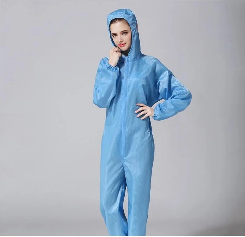 Men women Anti-static Clothing Hooded Dust-proof Coveralls Cleanroom Garments Factory Clean Food Paint Work Protective Clothing