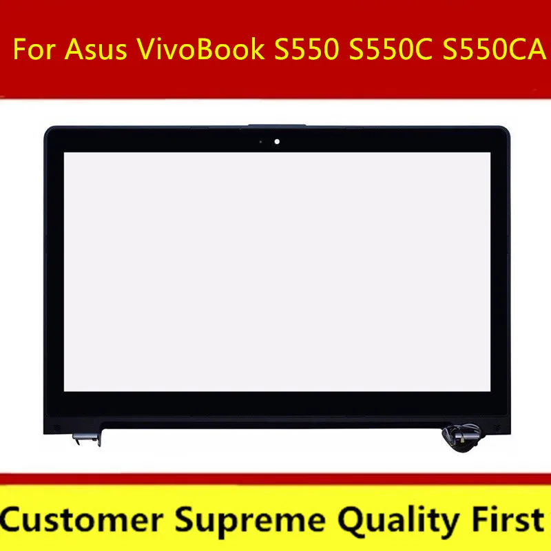 

With frame 15.6" For Asus VivoBook S550 S550C S550CA New Touch Screen Panel Digitizer Sensor Glass Replacement + Tracking Number
