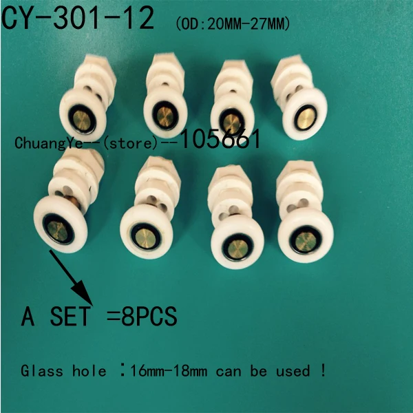 

8 Shower door rollers runners wheels pulleys