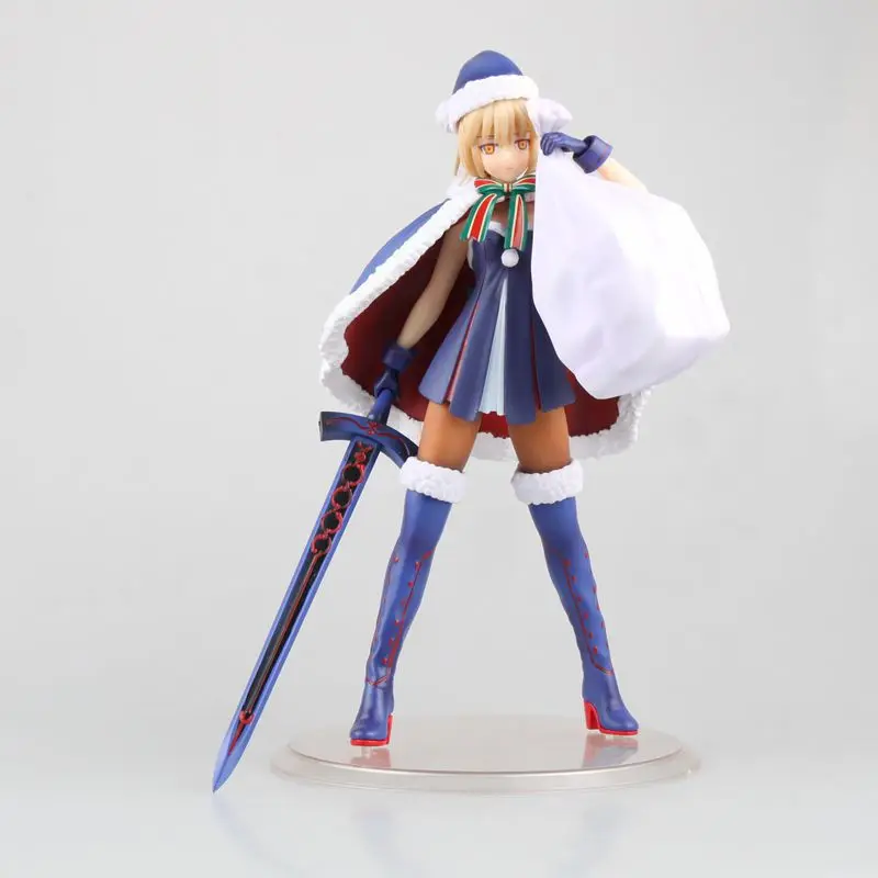 

J Ghee Fate Grand Order Christmas Skirt Saber 1/7 Scale PVC Figure Collectible Model Toy 22cm Brinquedos Christmas Gift Juguetes