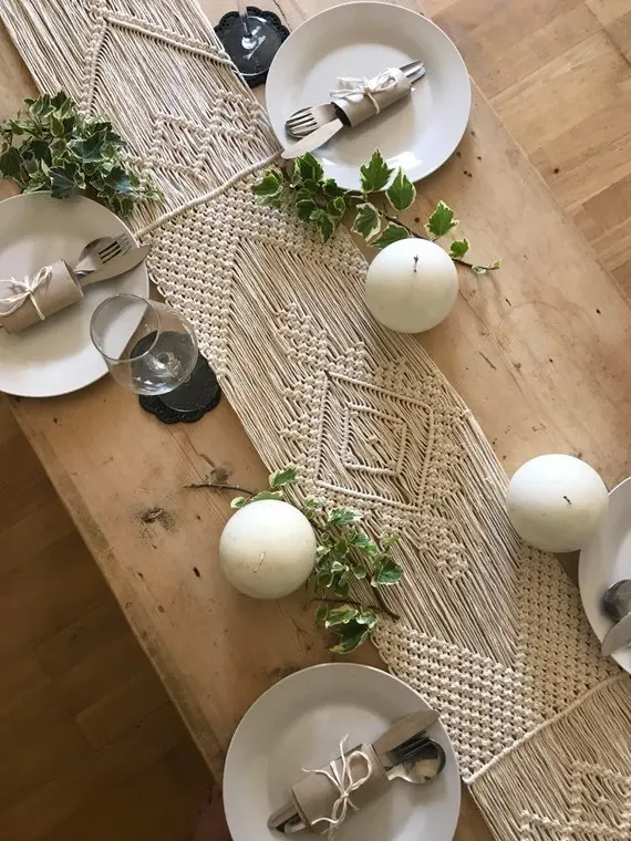 

180 Cm X 35 Cm Macrame Table Runner Handmade Wedding Decor MADE TO ORDER