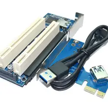 BEESCLOVER PCI-Express PCI-e to PCI Adapter Card PCIe to Dual Pci Slot Expansion Card USB 3.0 Add on Cards Convertor r20