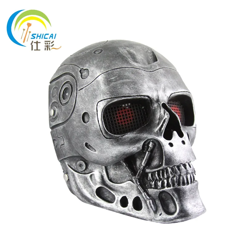 

Terminator Mask the Movie Theme for Party Halloween Christmas Cosplay Resin Mask Adults Full Face Free Shipping Silver
